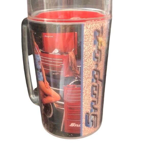 Vintage SNAP-ON Tools Thermo-Serv Plastic Mug Beer Coffee Anita Jan Feb 1992 - Picture 6 of 11